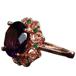 Charm Classic Flower Amethyst Gemstone RingRing