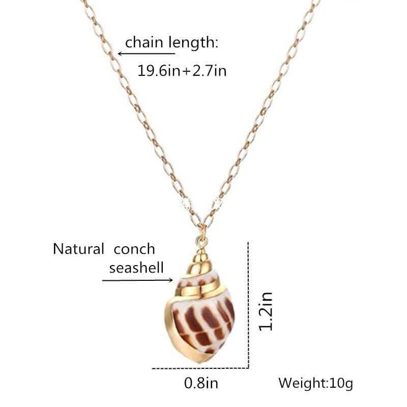 Puka Shell Boho Style Natural Shell Pendant Handmade NecklaceNecklace