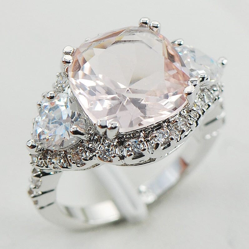 Divine Love Morganite Fashion Ring - 925 Sterling SilverRing6