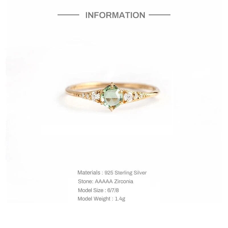 Fresh Mint Green Diamond RingRing