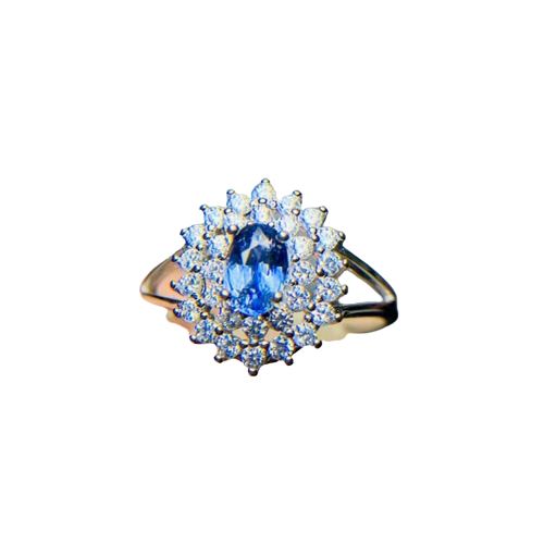 4mm*6mm Natural Sapphire 925 Sterling Silver Ring0