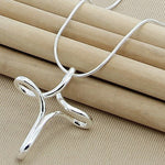 Cross Pendant 16-30 Inch Snake Chain Necklace - 925 Sterling Silver40cm