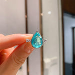 Luxury Tourmaline Gemstone Drop Earrings/Pendant/Necklace/Ring Jewelry SetRingResizable