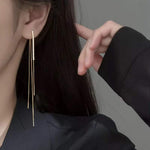 Shiny Tassel Platinum and Gold EarringsEarringsgold