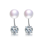 Pearl Diamond Stud EarringsEarringsWhite