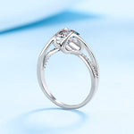 Heart Round Setting 925 Sterling Silver RingRing