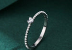 Heart Shape Solitaire Classic Silver RingRing