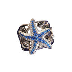 Sapphire Starfish Silver RingRing