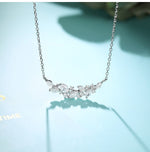 Crystal Clavicle Chain Diamond Pendant Silver NecklaceNecklaceStyle 6