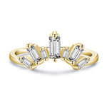 Sparkling Crystal Crown Silver and Gold RingRing5Gold