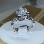 Intertwined Rose 925 Sterling Silver RingRing