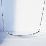 Crystal Clavicle Chain Diamond Pendant Silver NecklaceNecklaceStyle 5