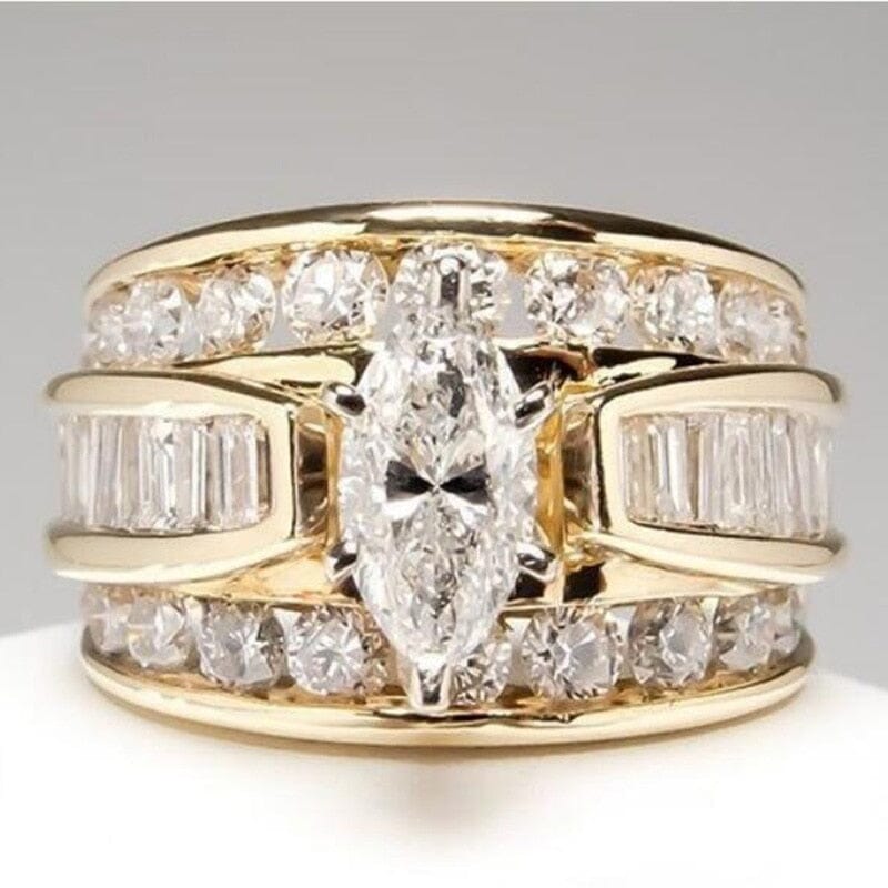 18k Multi Gold Diamond RingRing6Yellow