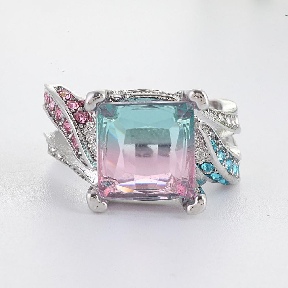 Dream Girl Pink Blue Crystal Ring6Pink