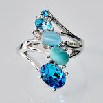 Classic Female Turquoise Oval Ring6