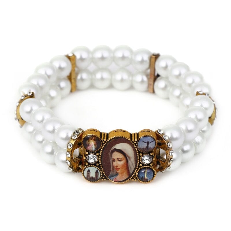 Exquisite WWJD Bracelets with Virgin Mary and Cross PicturesBraceletSL-16BAI