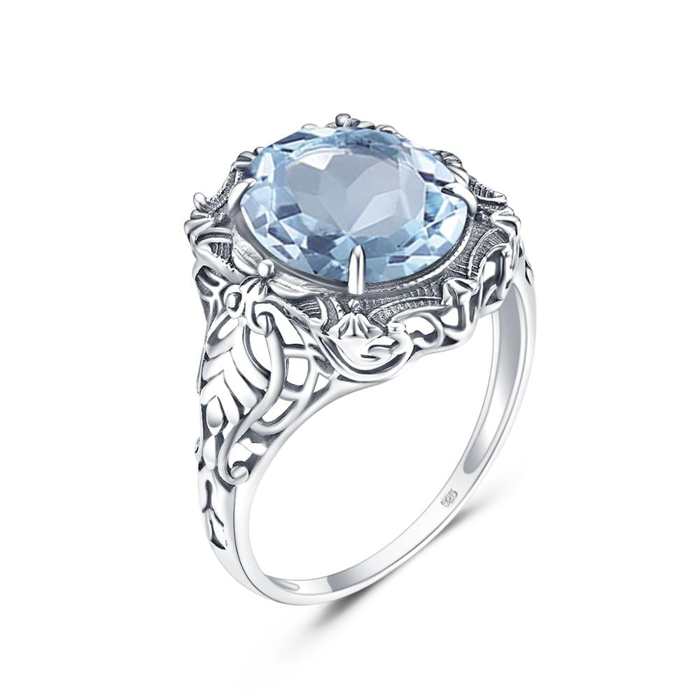 Vintage Designer Unique Aquamarine Ring
