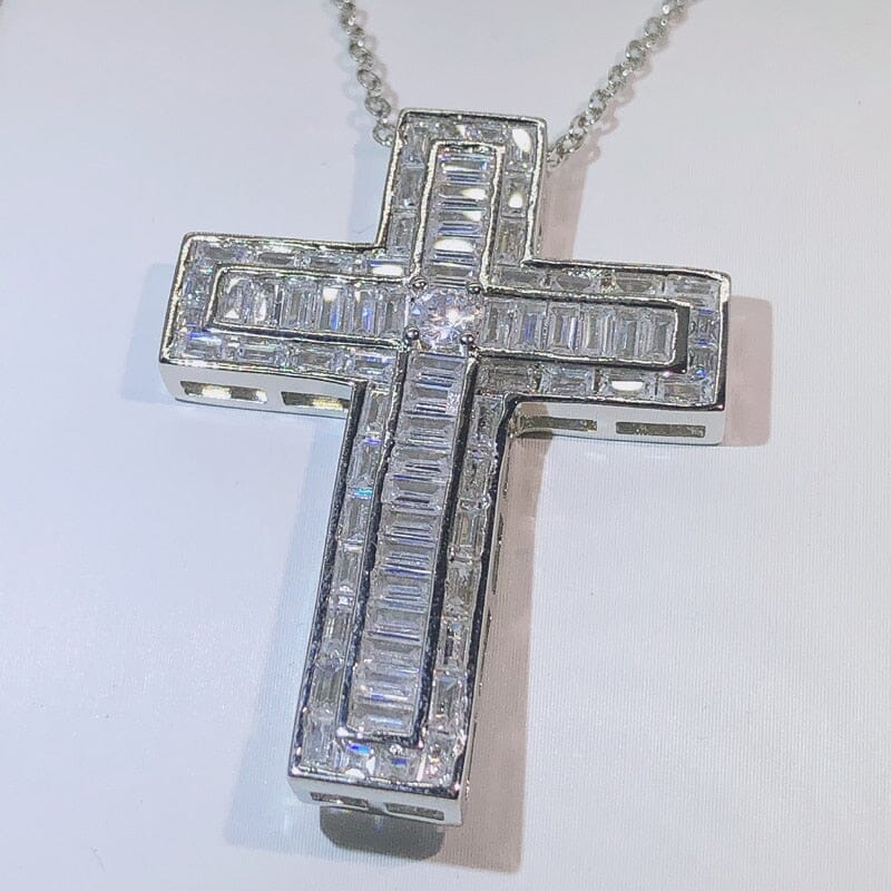 Silver Cross Pendant NecklaceNecklace