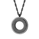 Arabic Inscribed Circlet Pendant NecklaceNecklaceBlack