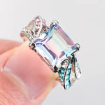 Dream Girl Pink Blue Crystal Ring