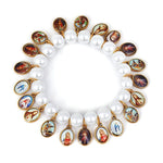 Exquisite WWJD Bracelets with Virgin Mary and Cross PicturesBraceletSL-31GJ
