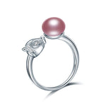 Freshwater Cultured Pearl Diamond RingRingPurpleResizable