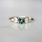 Emerald Zircon Gemstone Silver RingRing6