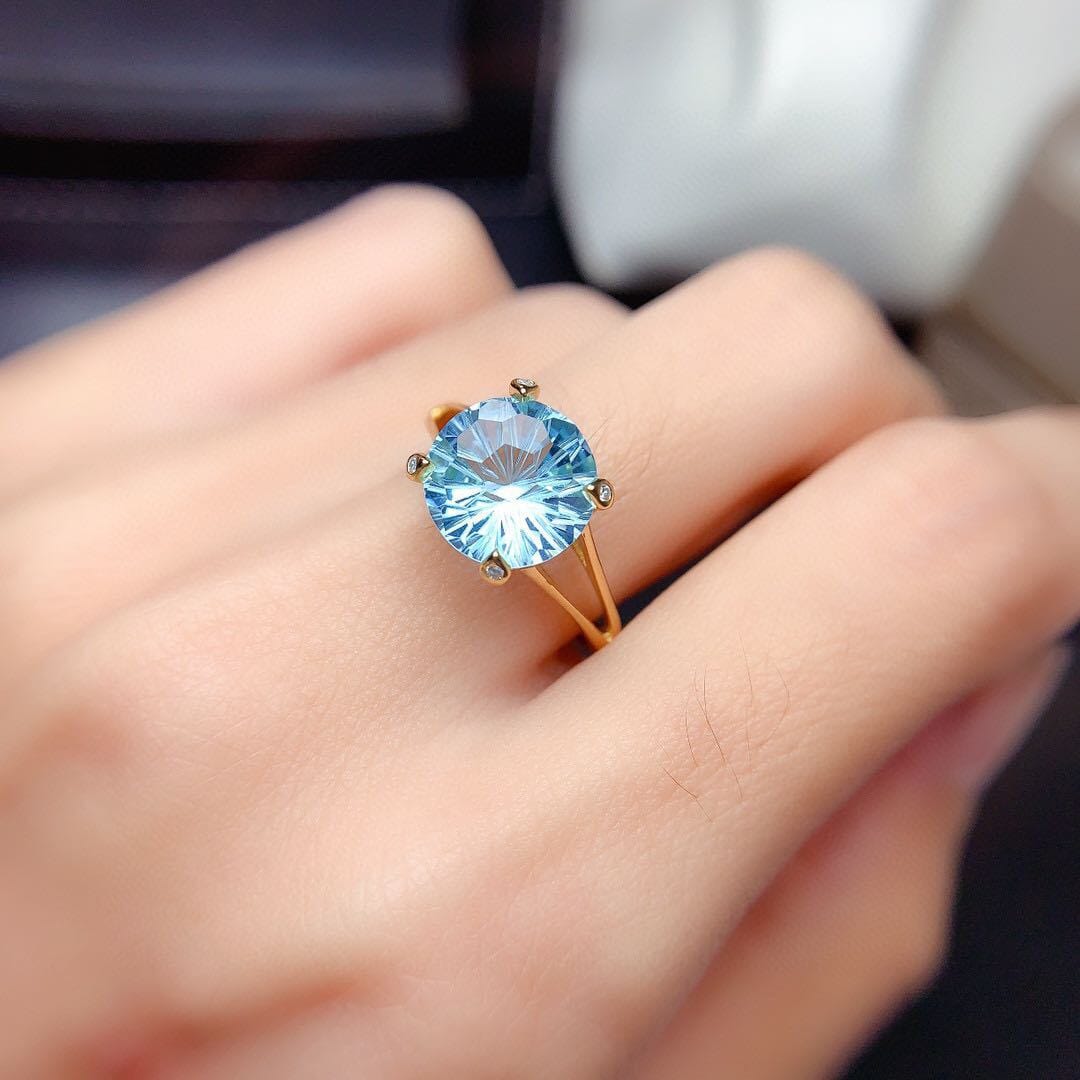 Promise Love Aquamarine Ring