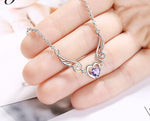 Amethyst Heart Angel Wings BraceletBracelet