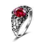 3Ct Ruby Crystal Butterfly Classic Luxury Solid 925 Sterling SilverRing4
