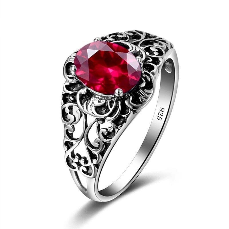 3Ct Ruby Crystal Butterfly Classic Luxury Solid 925 Sterling SilverRing4