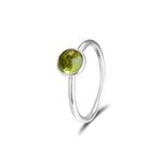 August Birthstone Droplet Peridot Ring - 100% 925 Sterling Silver6