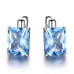 Luxury 8.0ct Sky Blue Topaz Gemstone Clip On EarringsTopaz