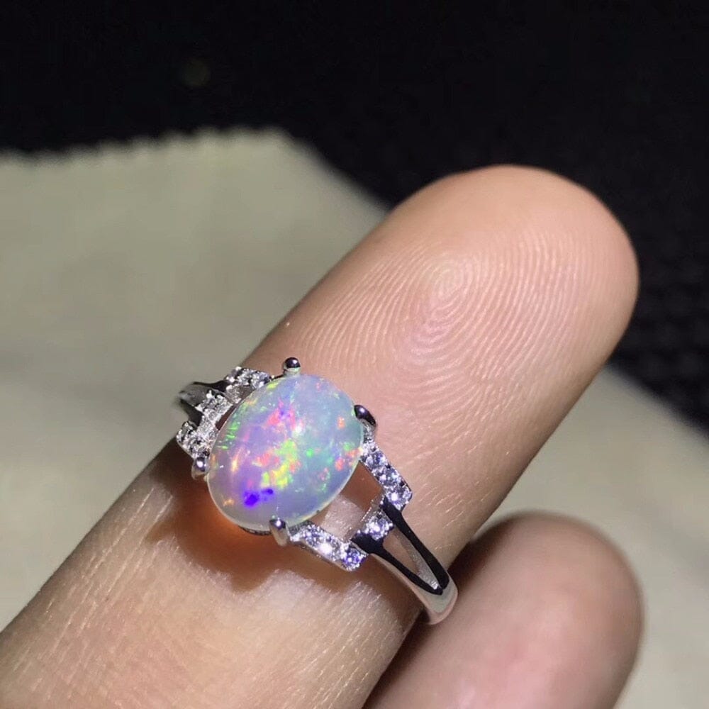 Change Fire Color Mysterious Opal Adjustable Ring