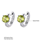 Stylish 2.0ct Natural Peridot Clip Earrings - 925 Sterling Silver