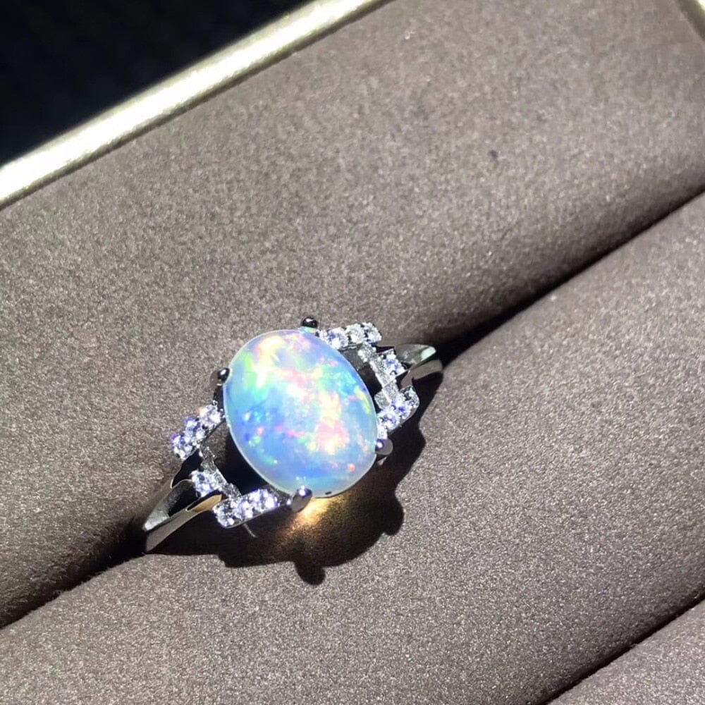 Change Fire Color Mysterious Opal Adjustable Ring4