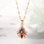 Gold Plated Peacock Pendant NecklaceNecklace