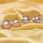 Large Pearl Diamond Stud EarringsEarrings