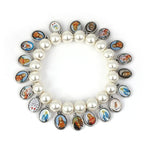 Exquisite WWJD Bracelets with Virgin Mary and Cross PicturesBraceletSL-31GY
