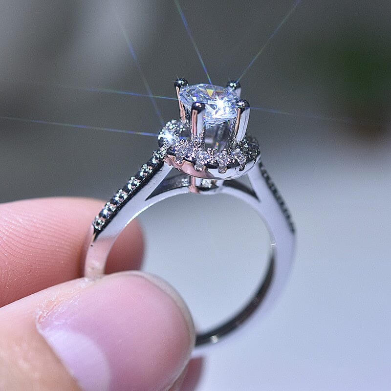 Brilliant Diamond Charm RingRing6White