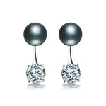 Pearl Diamond Stud EarringsEarringsBlack