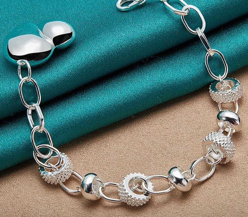 Heart Love Silver Chain BraceletBracelet