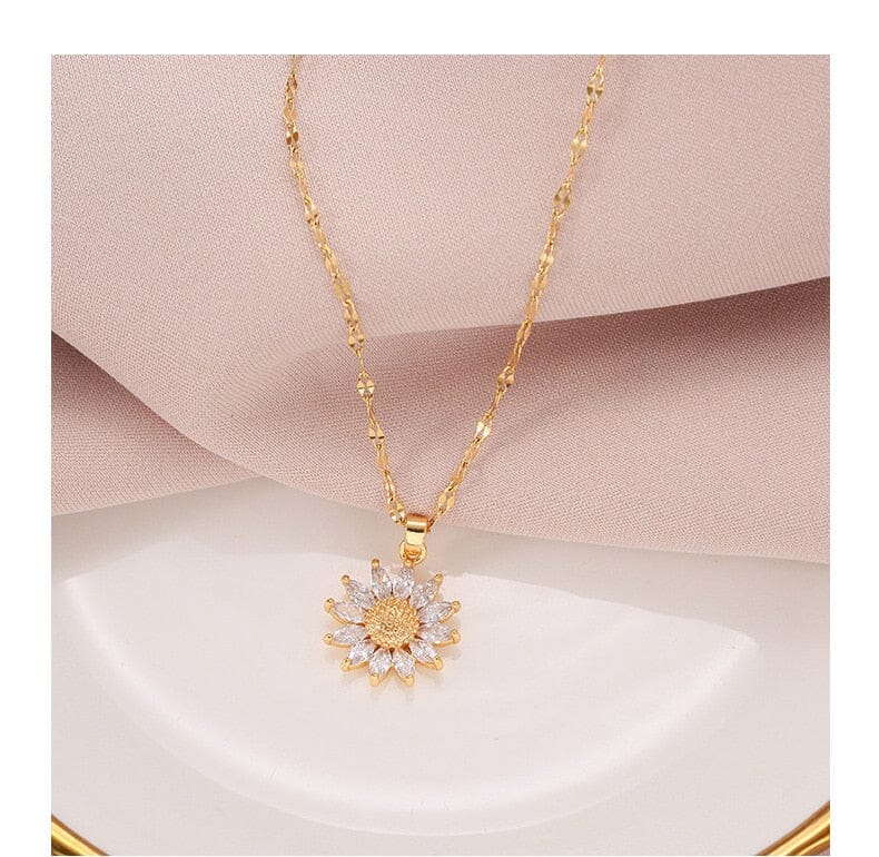 Gold Plated Sunflower NecklaceNecklace