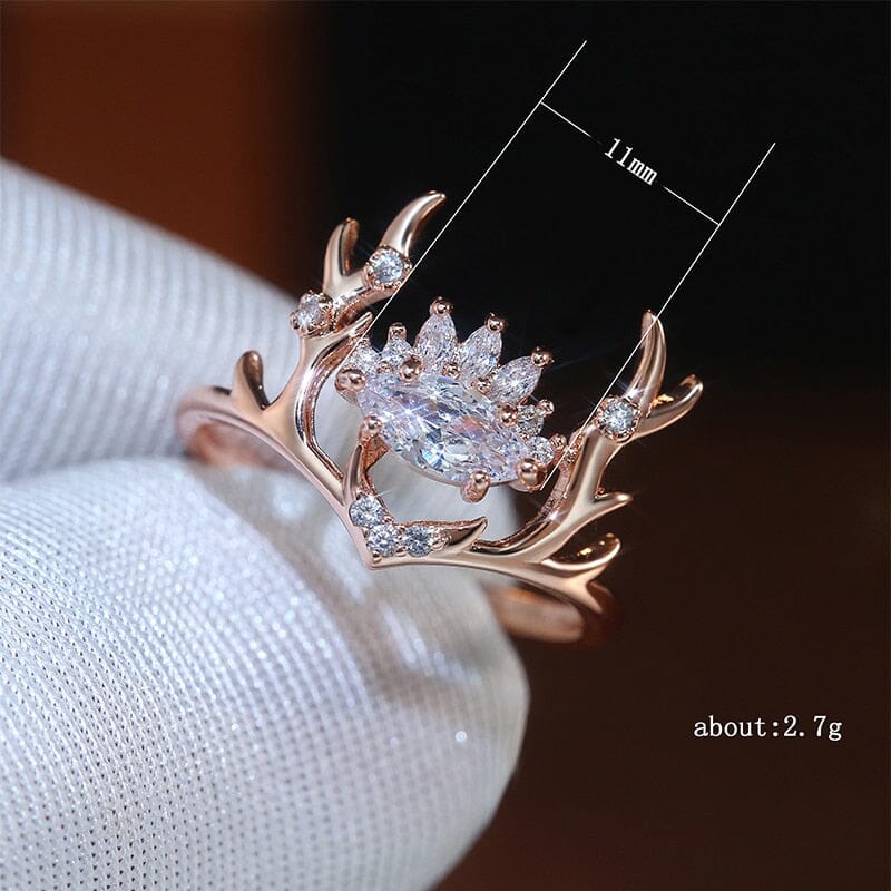 Rose Gold Color Elk Horn RingRing