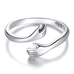 Hug Ring - 925 Sterling Silver Adjustable - Warmth and LoveRing