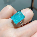 Charms Big Gemstone Paraiba Tourmaline Ring