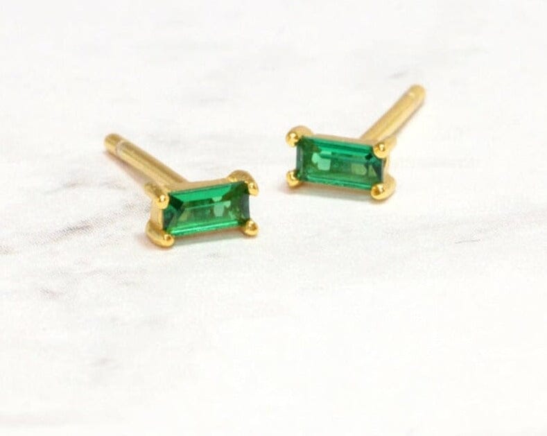 Square Emerald Stud EarringsEarrings