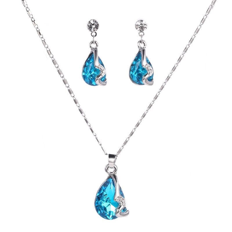 Lovely Princess Crystal Gemstone Jewelry SetJewelry Set