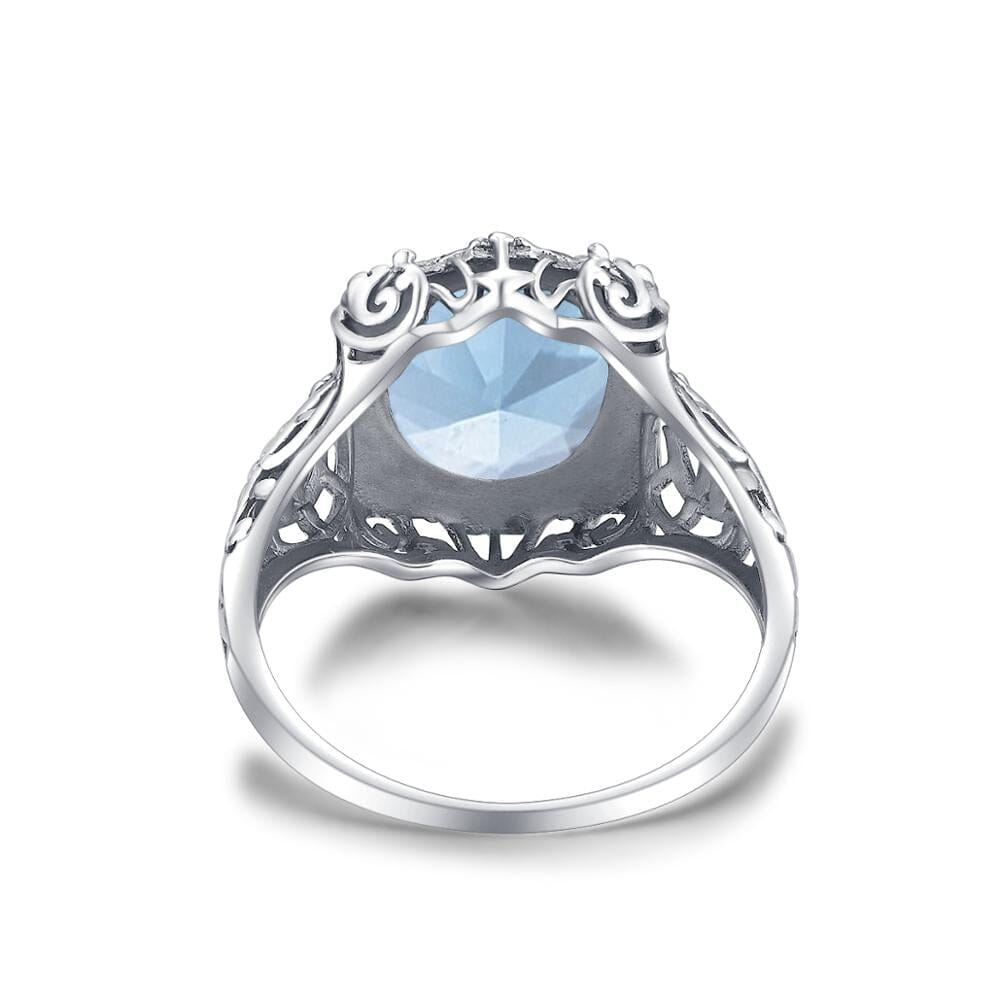 Vintage Designer Unique Aquamarine Ring