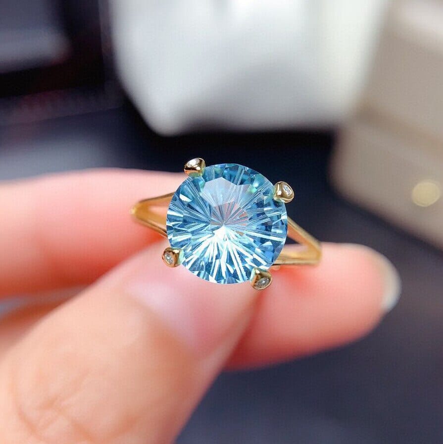 Promise Love Aquamarine Ring